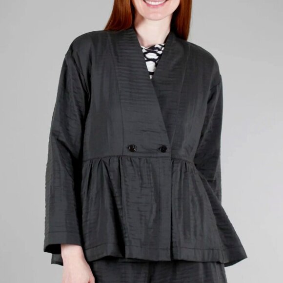 Bitte Kai Rand Jackets & Blazers - Bitte Kai Rand Women's Cotton Linen Blend Peplum Jacket